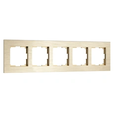 Изображение Рамка на 5 постов  AluMax (шампань) W0053511