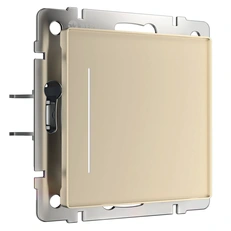 Изображение Сенсорный выключатель одноклавишный с подсветкой (шампань) W4512011